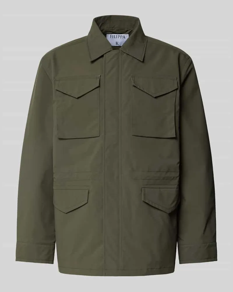 Filippa K Jacke mit Pattentaschen Khaki