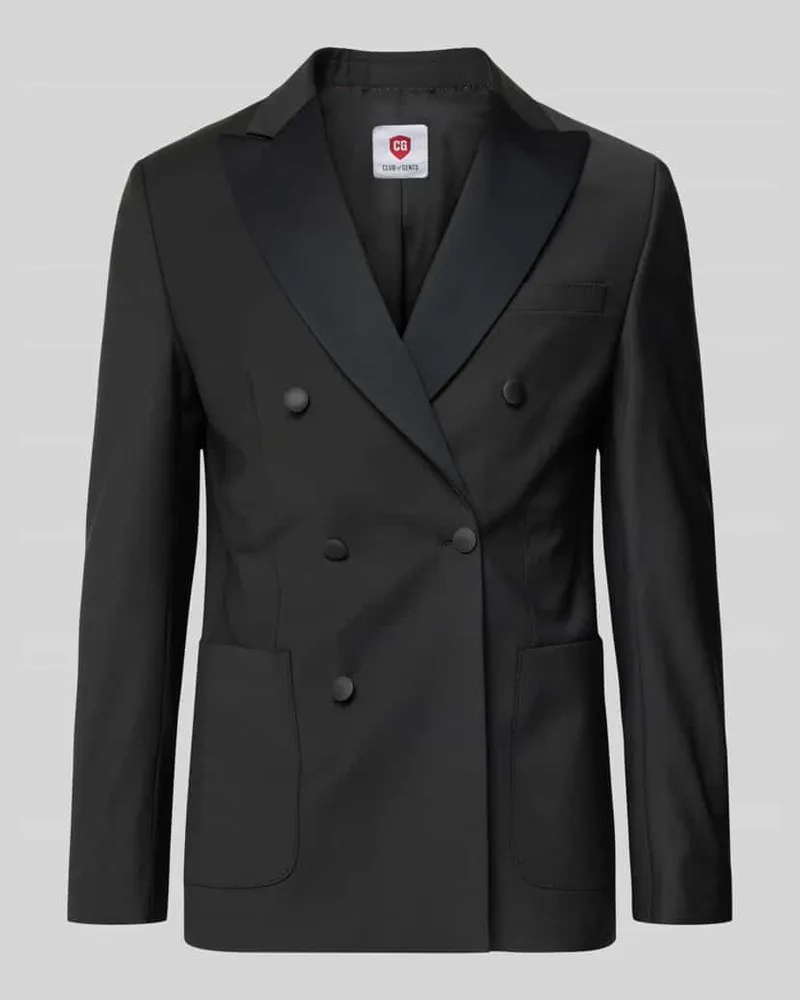 CG 1-Knopf-Sakko mit Reverskragen Modell 'Phoenix Black