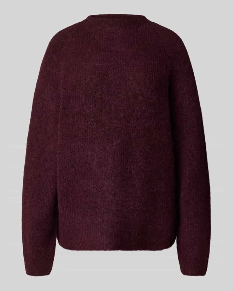 Selected Relaxed Fit Strickpullover aus Woll-Mix Modell 'SIA Pflaume