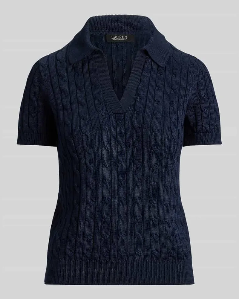 Ralph Lauren Regular Fit Poloshirt aus gewebtem Baumwoll-Mix Marine