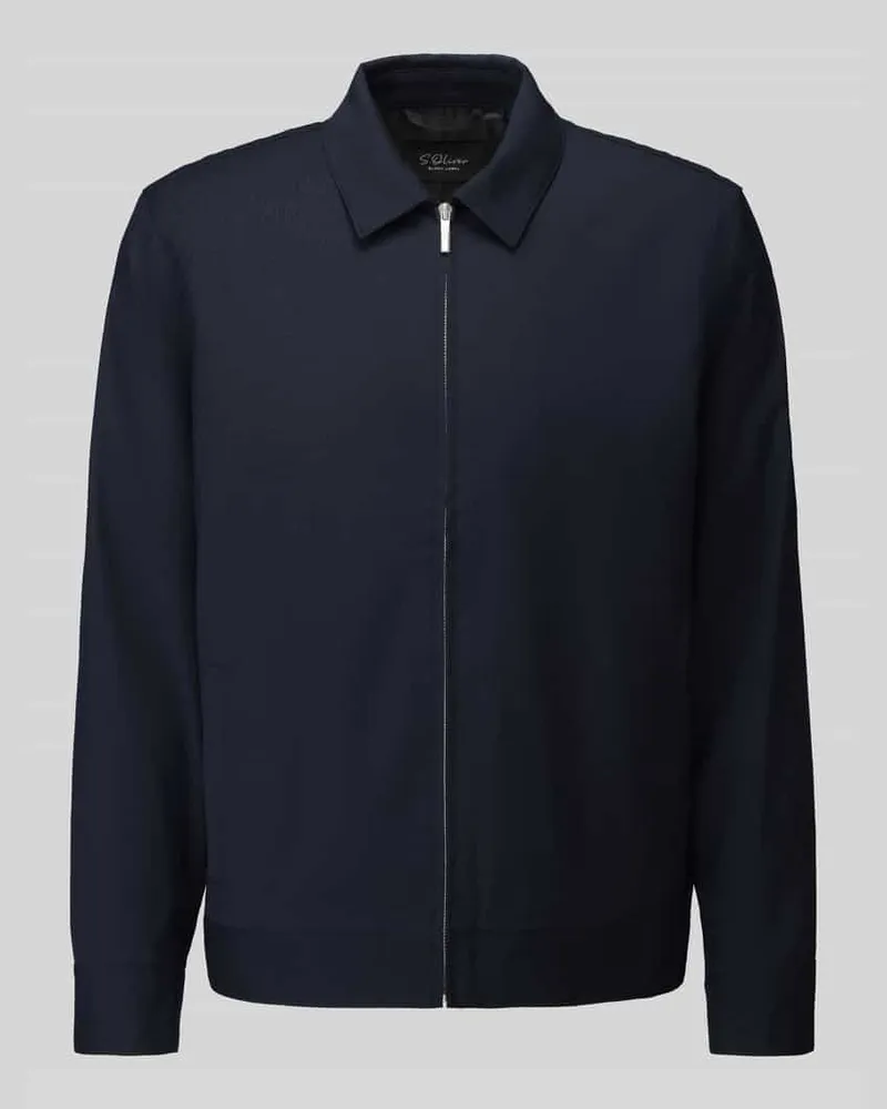 S.Oliver Regular Fit Blouson mit Viskose-Anteil Marine
