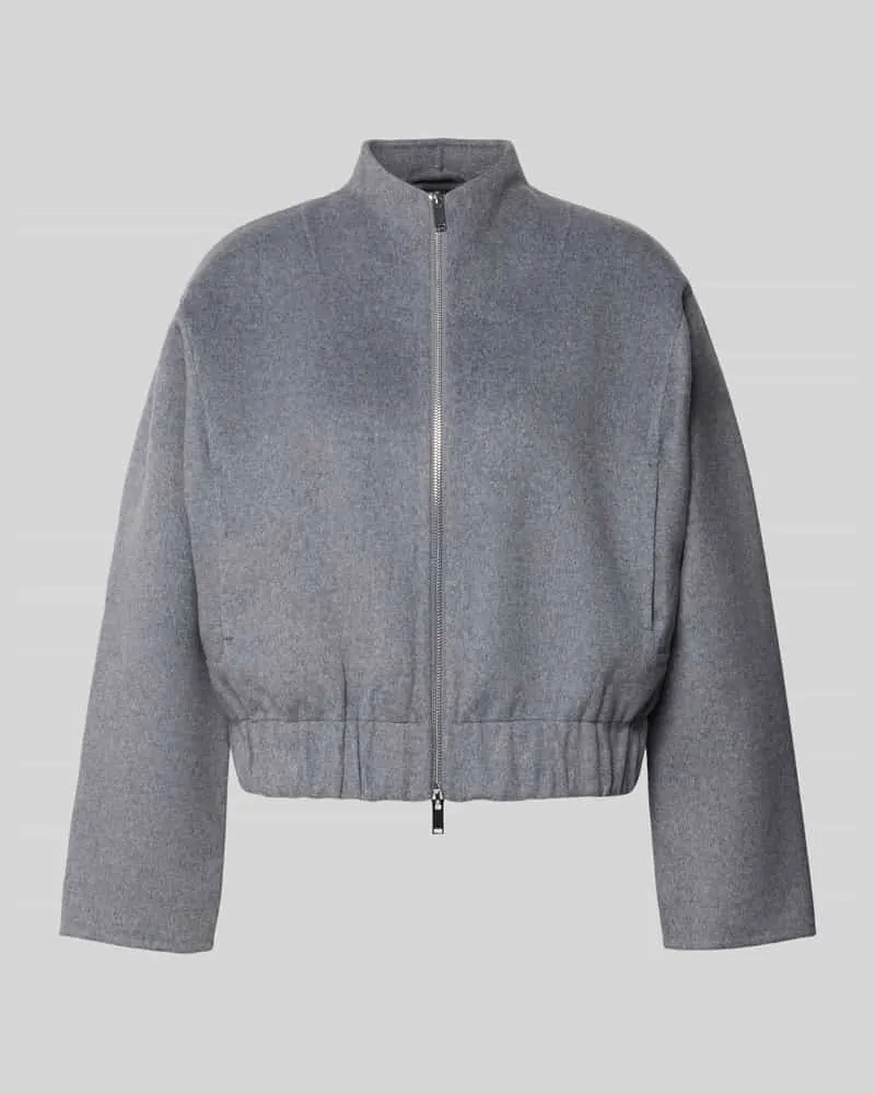 someday. Jacke aus Woll-Mix mit Zweiwege-Reißverschluss Modell 'Noeli Hellgrau