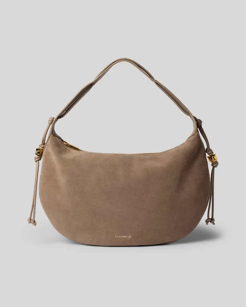 Coccinelle Shoulder Bag mit Logo-Detail Modell 'Thess Taupe