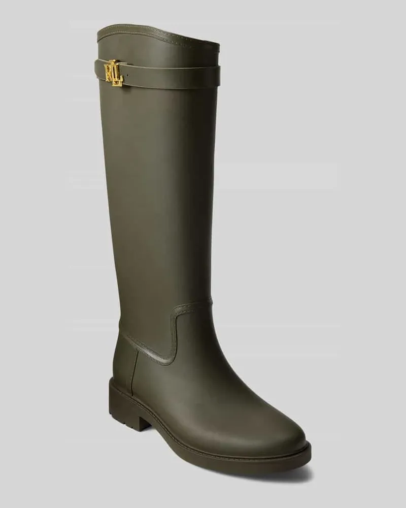 Ralph Lauren Gummistiefel mit Logo-Detail Oliv