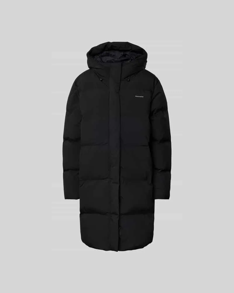 Holzweiler Steppjacke in Überlänge Black