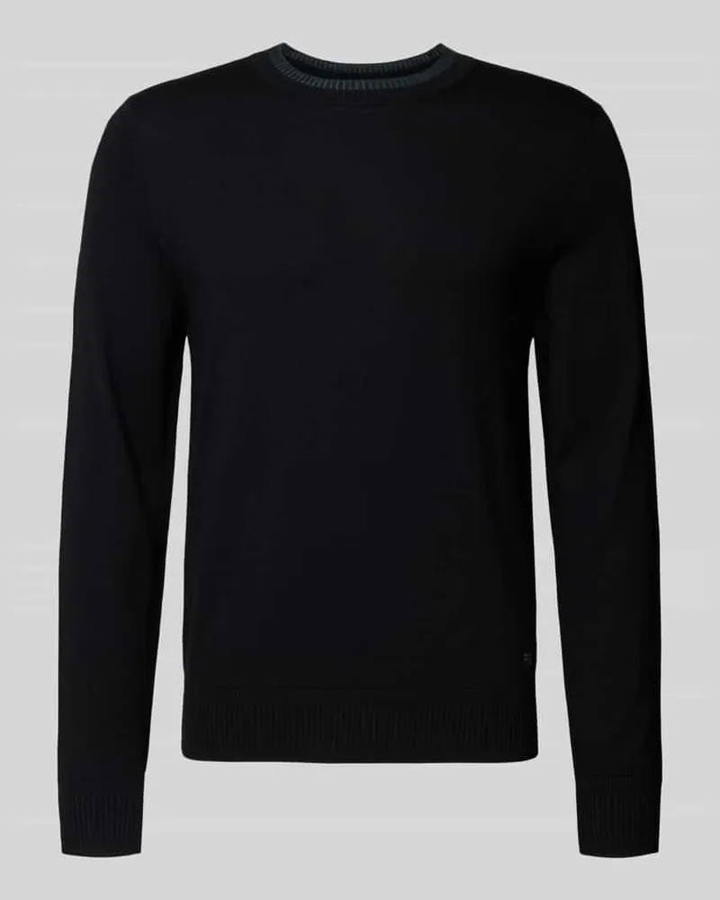 Paul Smith Strickpullover mit gerippten Abschlüssen Black