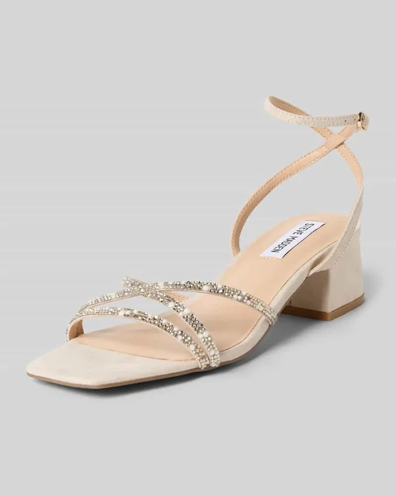 Steve Madden Sandaletten mit Strasssteinbesatz Modell 'Gabby Ecru