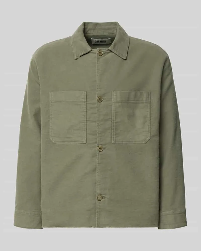 Drykorn Hemdjacke mit Knopfleiste Modell 'DIARD Schilf