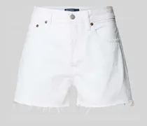 Regular Fit Jeansshorts mit Fransen