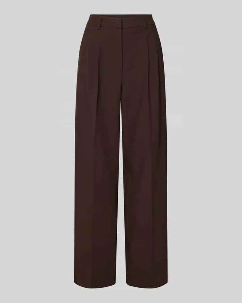 Smith & Soul Stoffhose mit Bundfalten Dunkelbraun