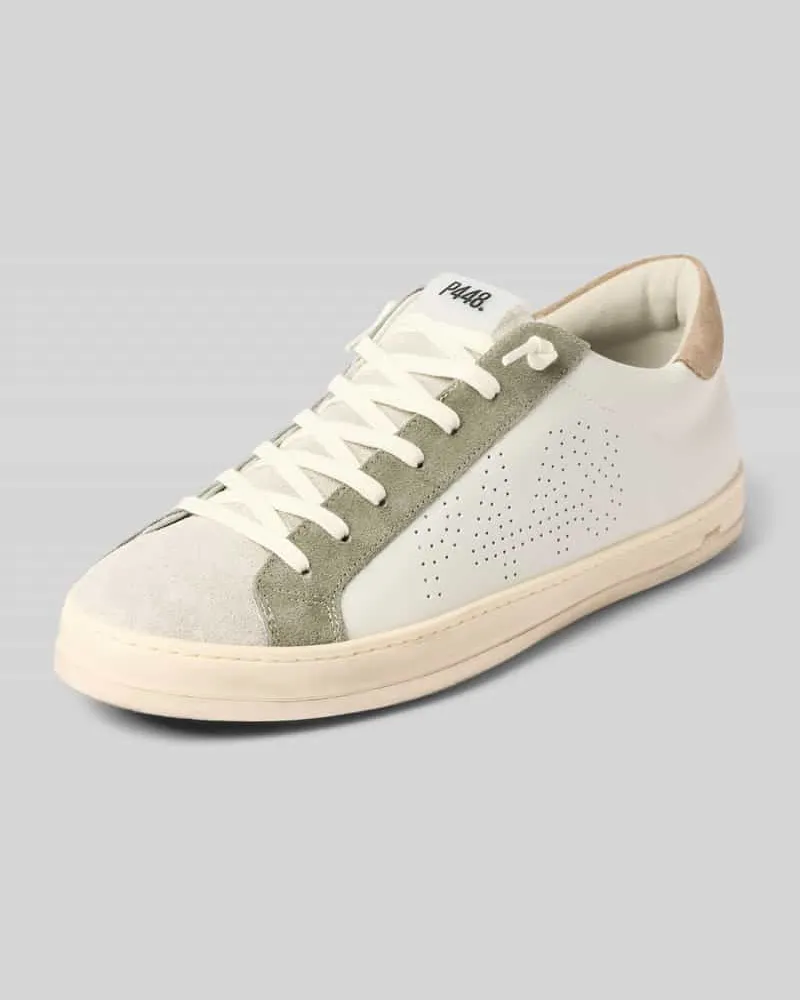 P448 Sneaker aus echtem Leder Modell 'John Weiss