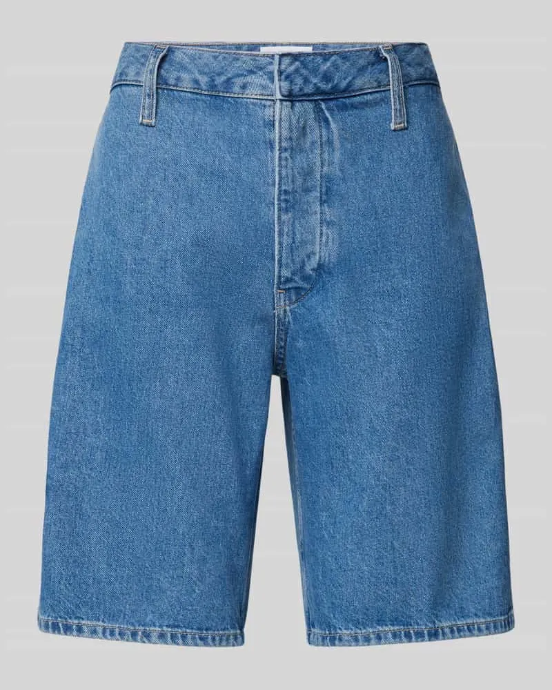 Calvin Klein Straight Leg Jeansshorts mit Gürtelschlaufen Modell '90 Jeansblau
