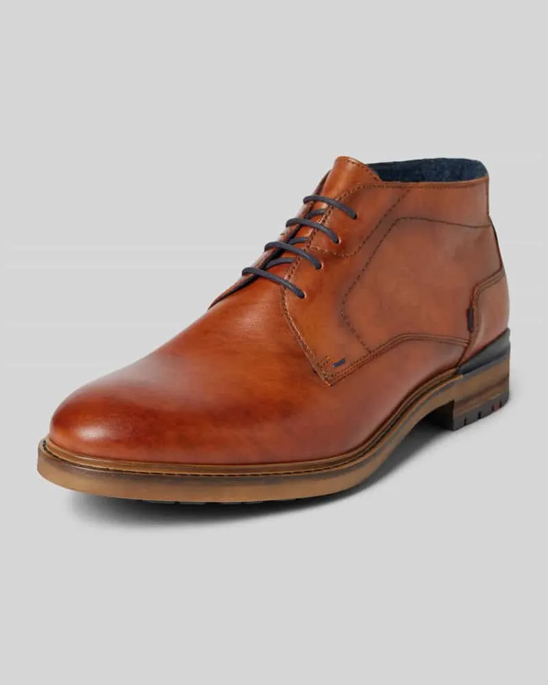 Lloyd Lederderby mit Ziernähten Modell 'HENGELO Cognac