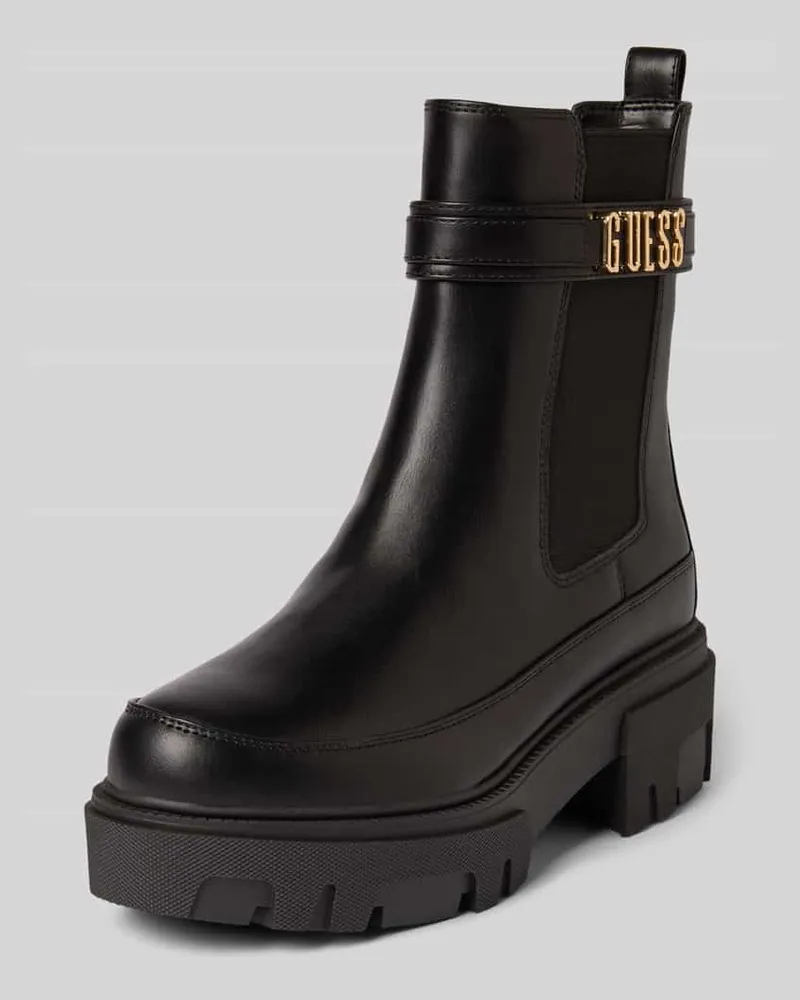 Guess Chelsea Boots mit Label-Applikationen Modell 'YELMA Black