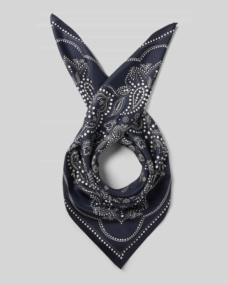 Max Mara Schal aus reiner Seide Modell 'ONESTO Marine