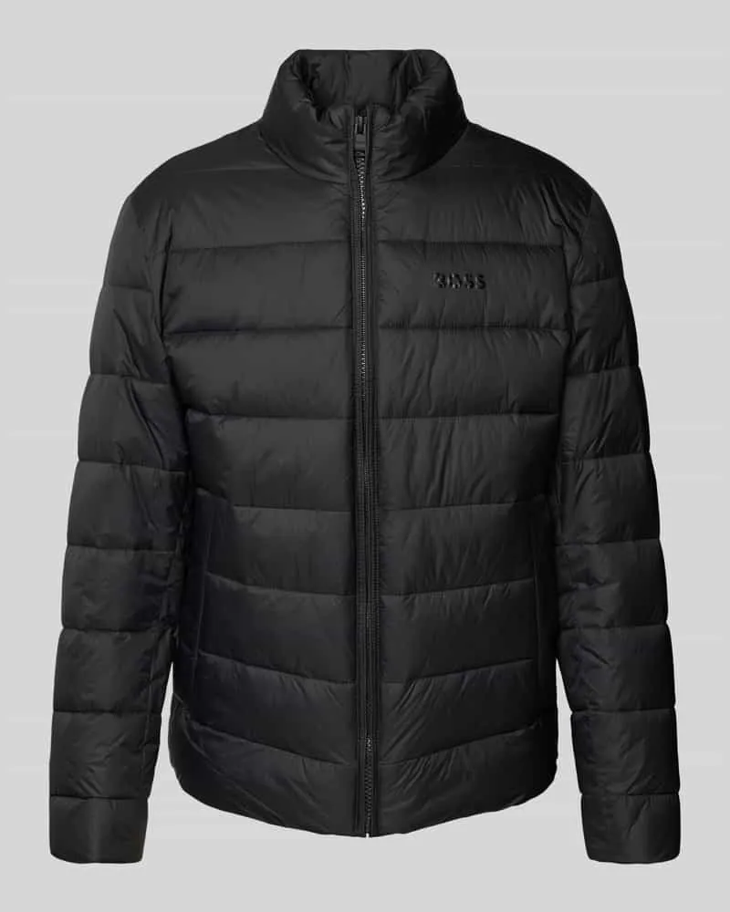 HUGO BOSS Regular Fit Steppjacke mit Label Print Modell 'CIKO Black