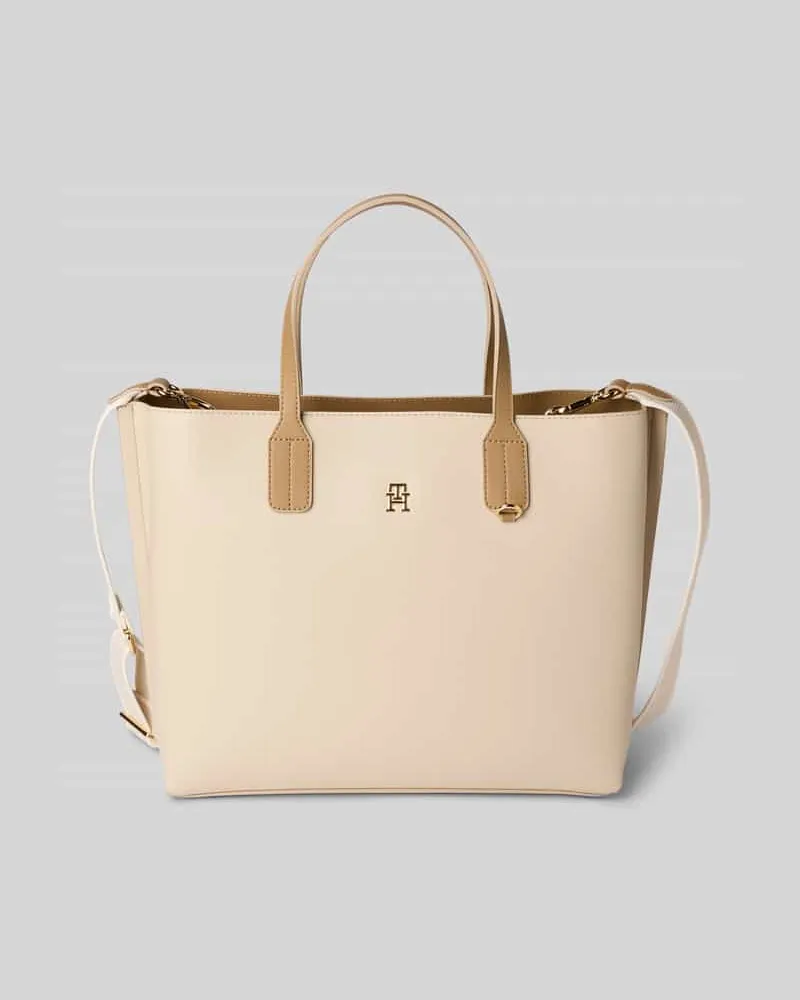 Tommy Hilfiger Crossbody Bag mit Logo-Applikation Ecru