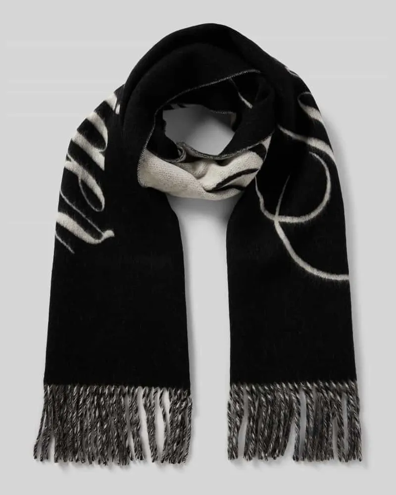 Tommy Hilfiger Schal aus reiner Wolle Black