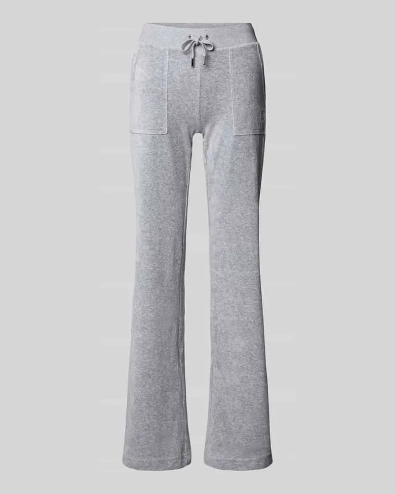 Juicy Couture Low Rise Sweatpants mit elastischem Bund Modell 'LAYLA Hellgrau