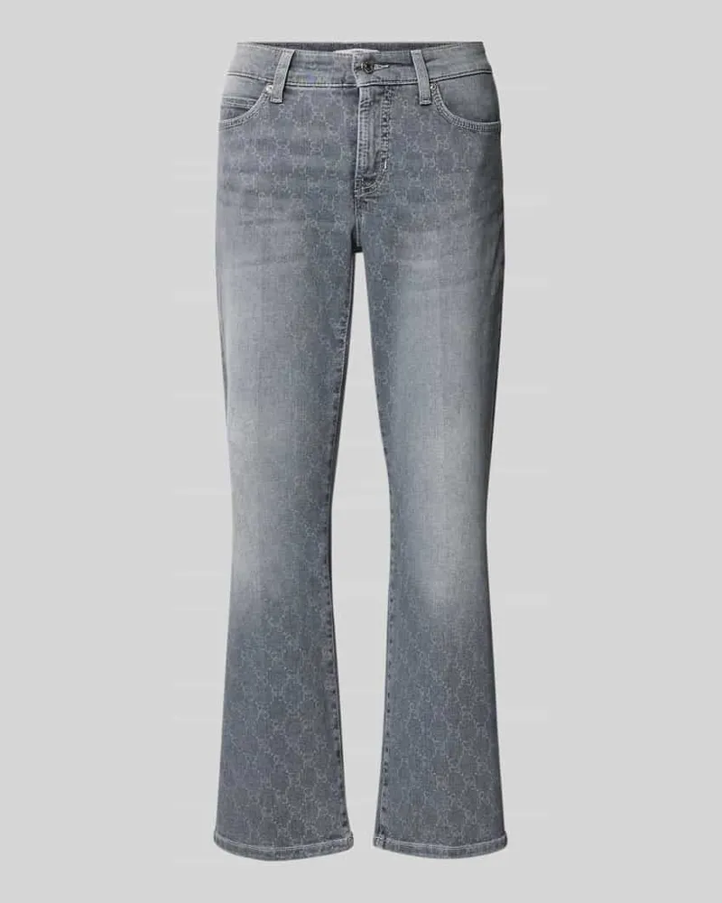 Cambio Flared Jeans in verkürzter Passform Modell 'PARIS Hellgrau
