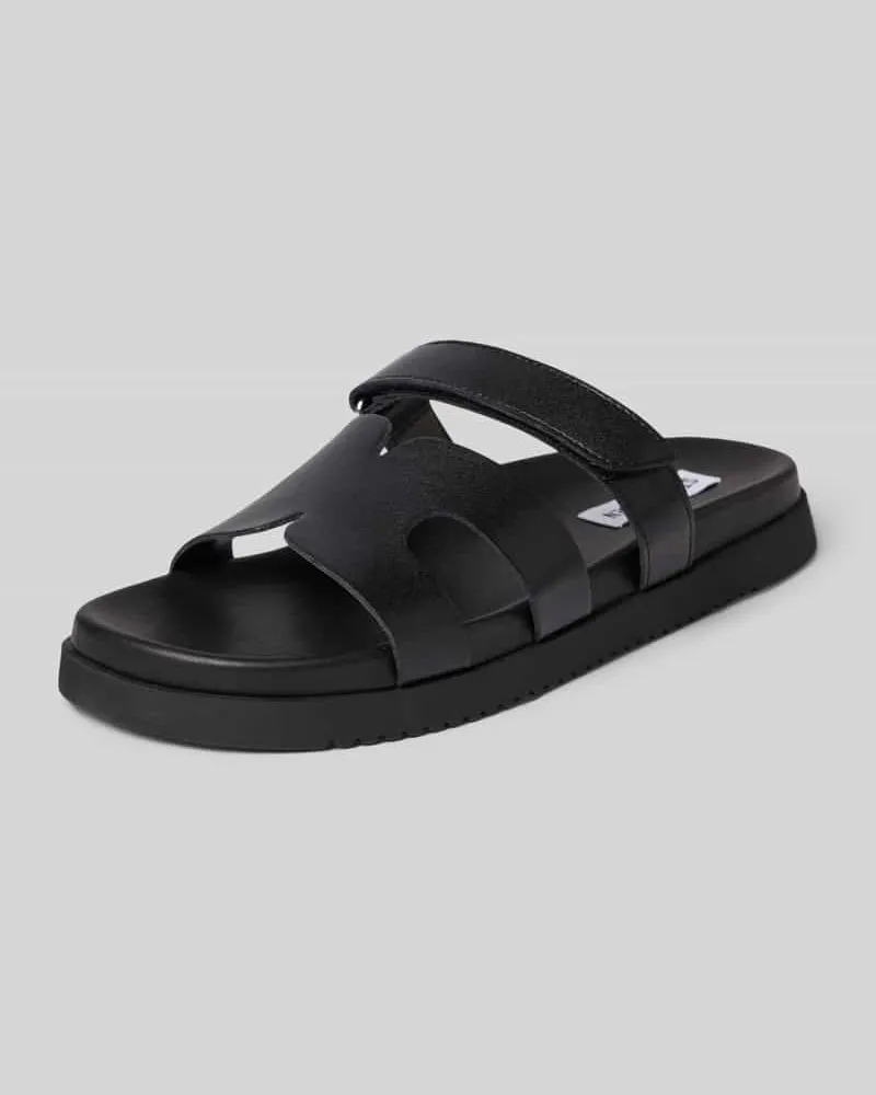 Steve Madden Sandalette aus Leder mit Klettverschluss Modell 'Missile Black