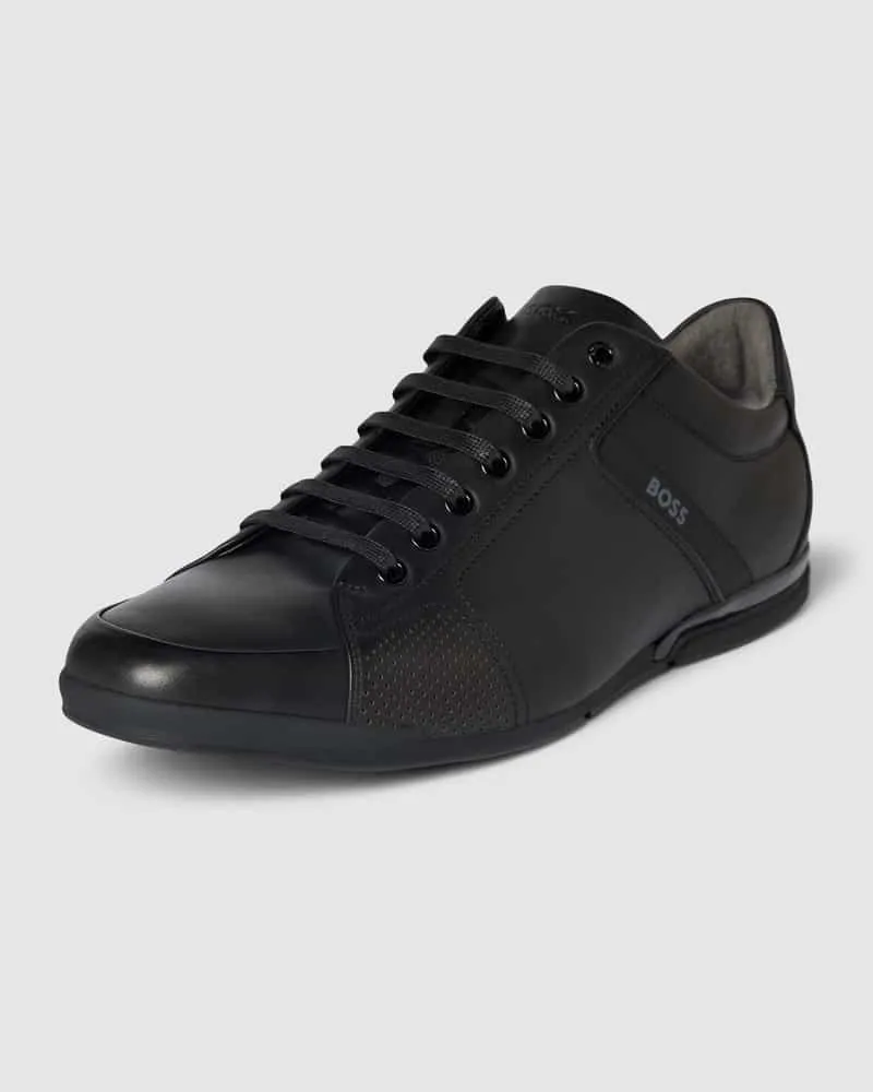 HUGO BOSS Sneaker aus Leder Modell 'Saturn Black