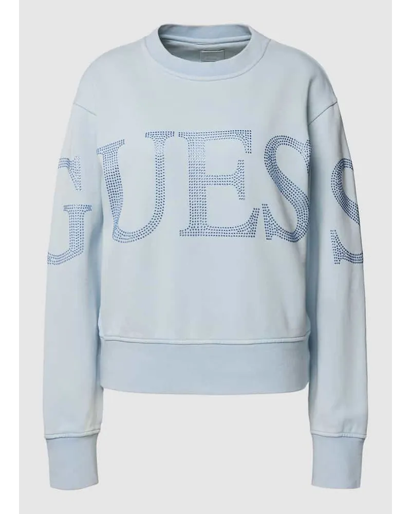 Guess Sweatshirt mit Label-Applikation Modell 'VINTAGE Hellblau