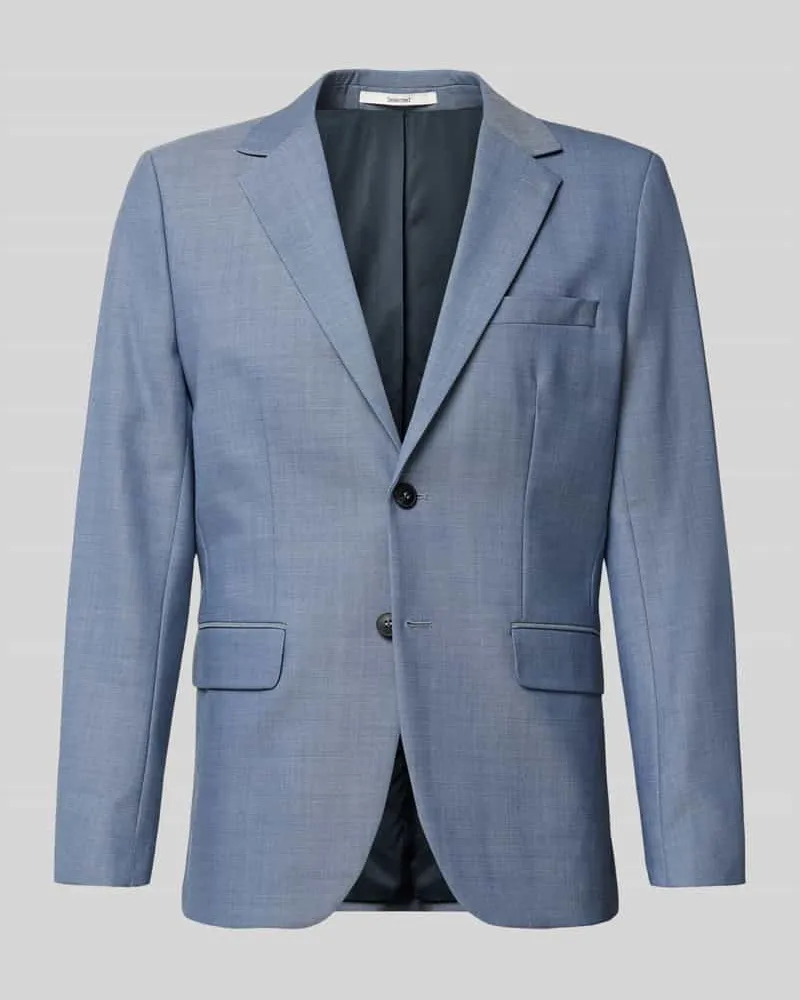 Selected Homme Slim Fit Anzugsakko aus Woll-Mix Modell 'THEO Rauchblau