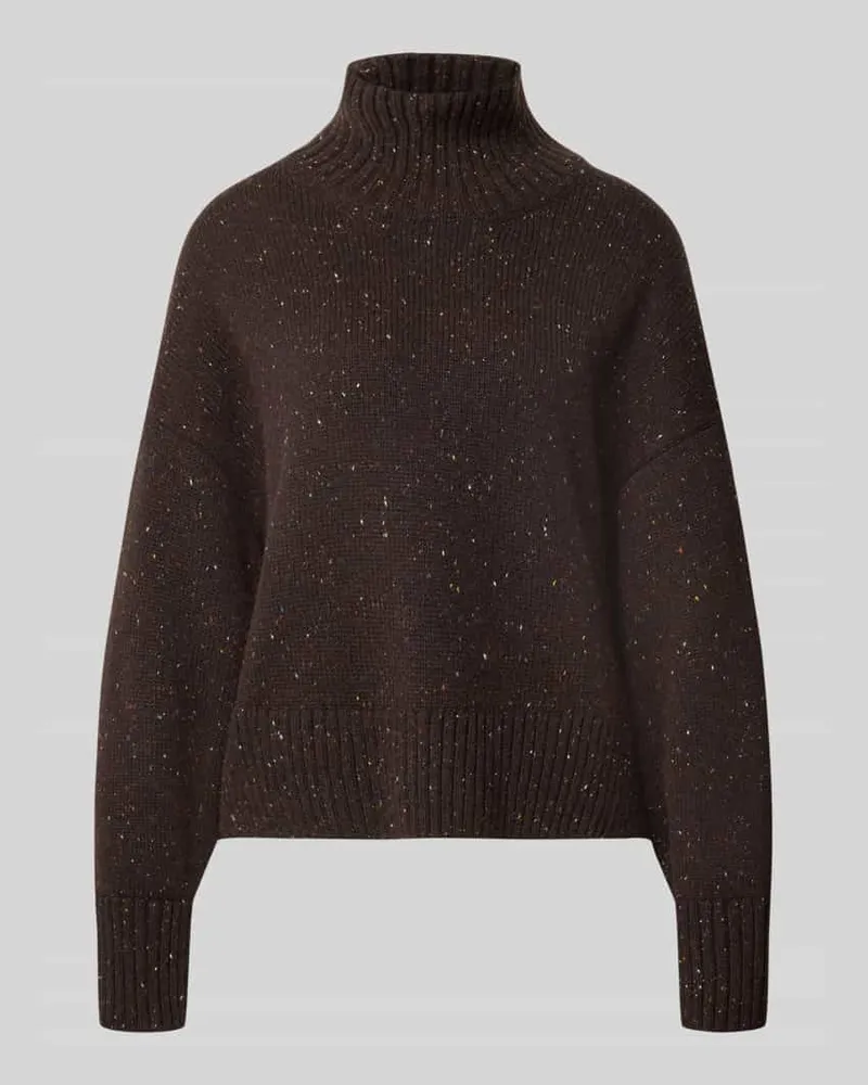 Lanius Relaxed Fit Pullover aus Schurwoll-Mix in Strick-Optik Bordeaux