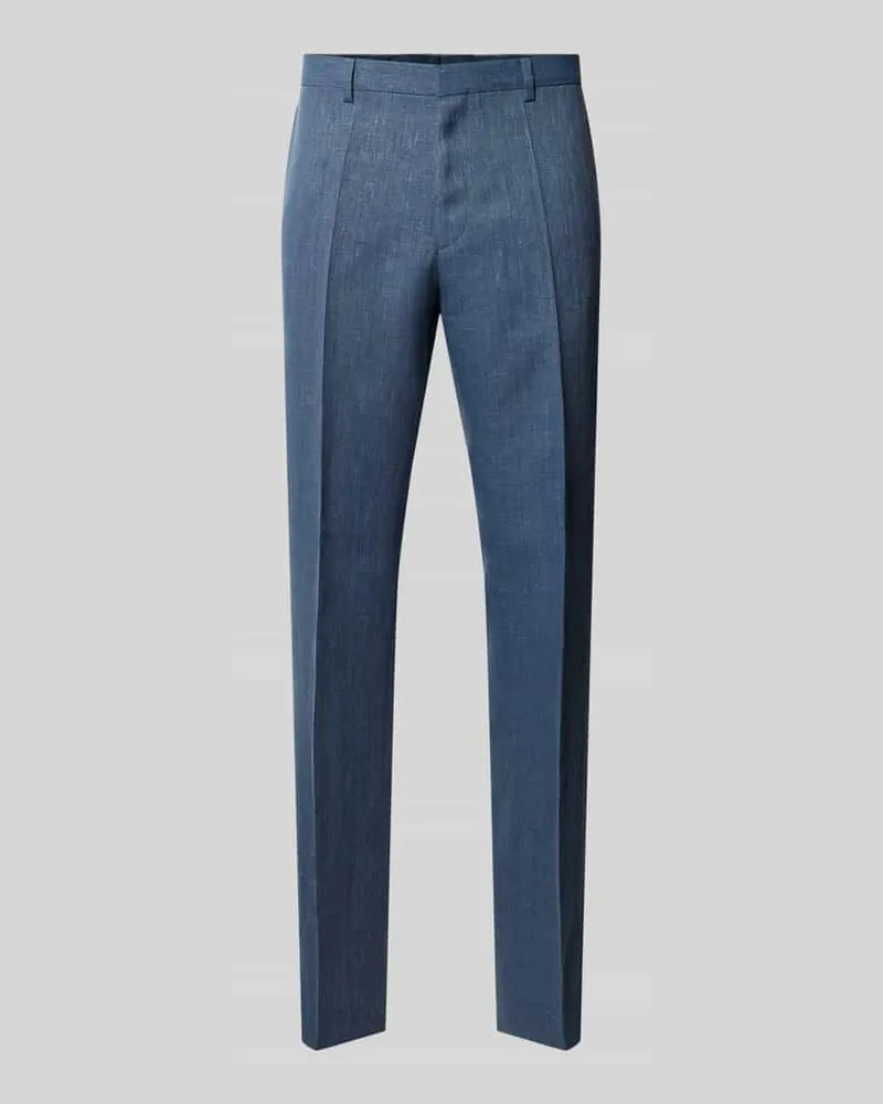 HUGO BOSS Regular Fit Anzughose aus Leinen-Mix Modell 'LEON Ocean