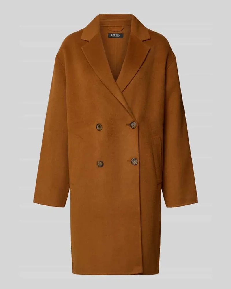 Ralph Lauren Mantel mit Reverskragen Modell 'DAWLEY Camel
