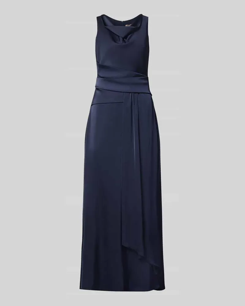 Rinascimento Abendkleid mit Wasserfallausschnitt Dunkelblau