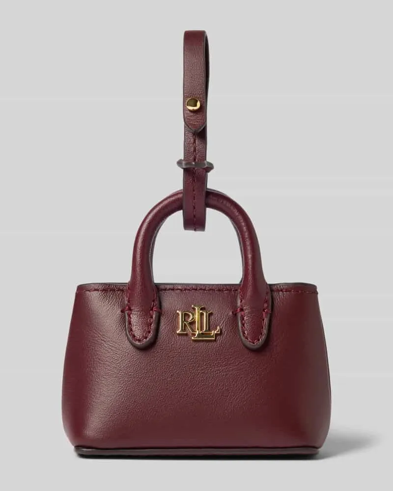 Ralph Lauren Anhänger aus Leder mit Label-Applikation Bordeaux