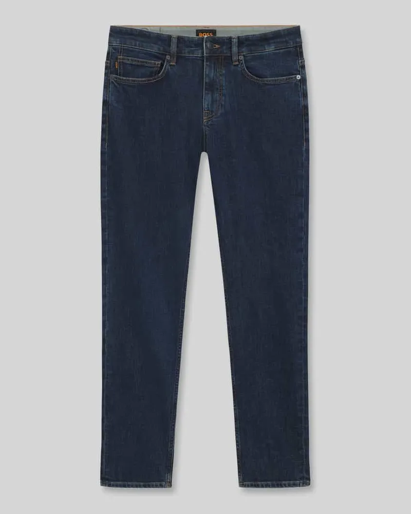 HUGO BOSS Slim Fit Jeans aus Baumwoll-Mix Modell 'DELAWARE BO Blau