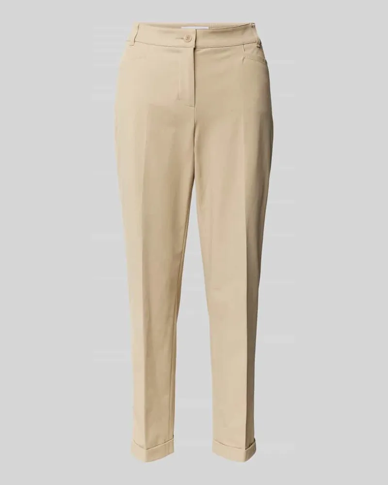 RAFFAELLO ROSSI  Regular Fit Chino mit verkürztem Schnitt Hellbraun