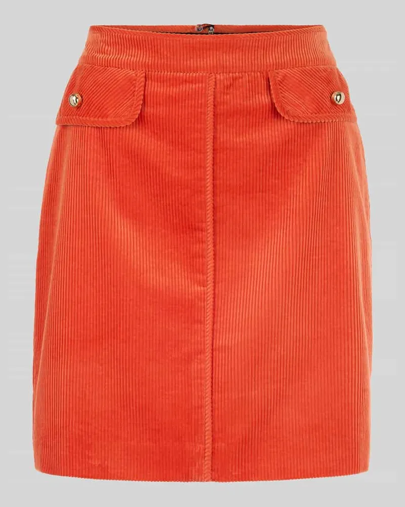 Marc Cain Minirock aus Cord mit Pattentaschen Orange