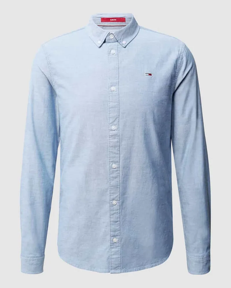 Tommy Hilfiger Slim Fit Freizeithemd aus Oxford Marine