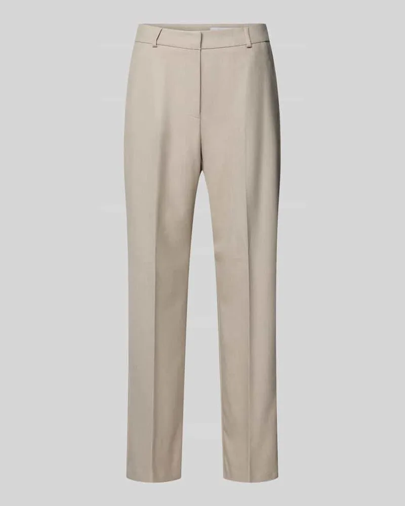 COMMA Stoffhose mit Bügelfalten und Gesäßtaschen Offwhite