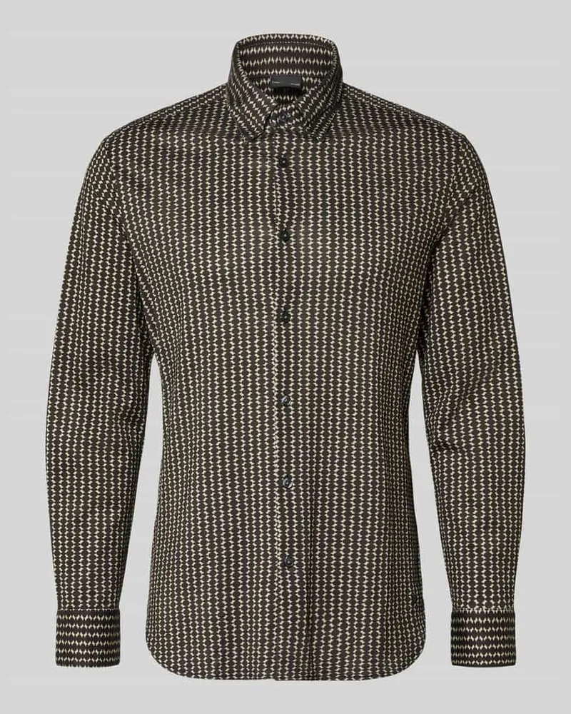 Emporio Armani Freizeithemd mit Knopfleiste Mittelbraun