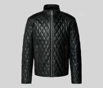 Lederjacke mit Strukturmuster