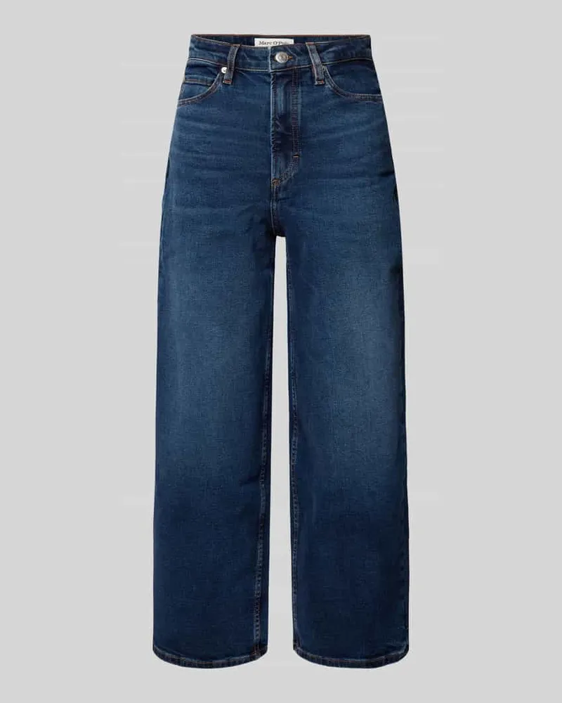 Marc O'Polo Wide Leg Jeans aus elastischem Baumwoll-Mix Modell 'TOLVA Marine