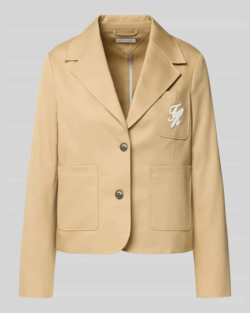 Tommy Hilfiger Regular Fit Kurzblazer aus reiner Baumwolle Camel