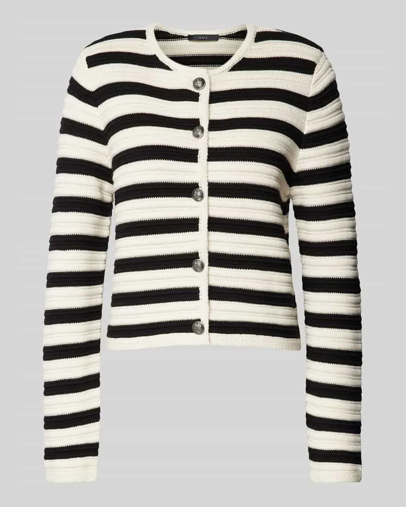 Oui  Blazer mit Rundhalsausschnitt Black