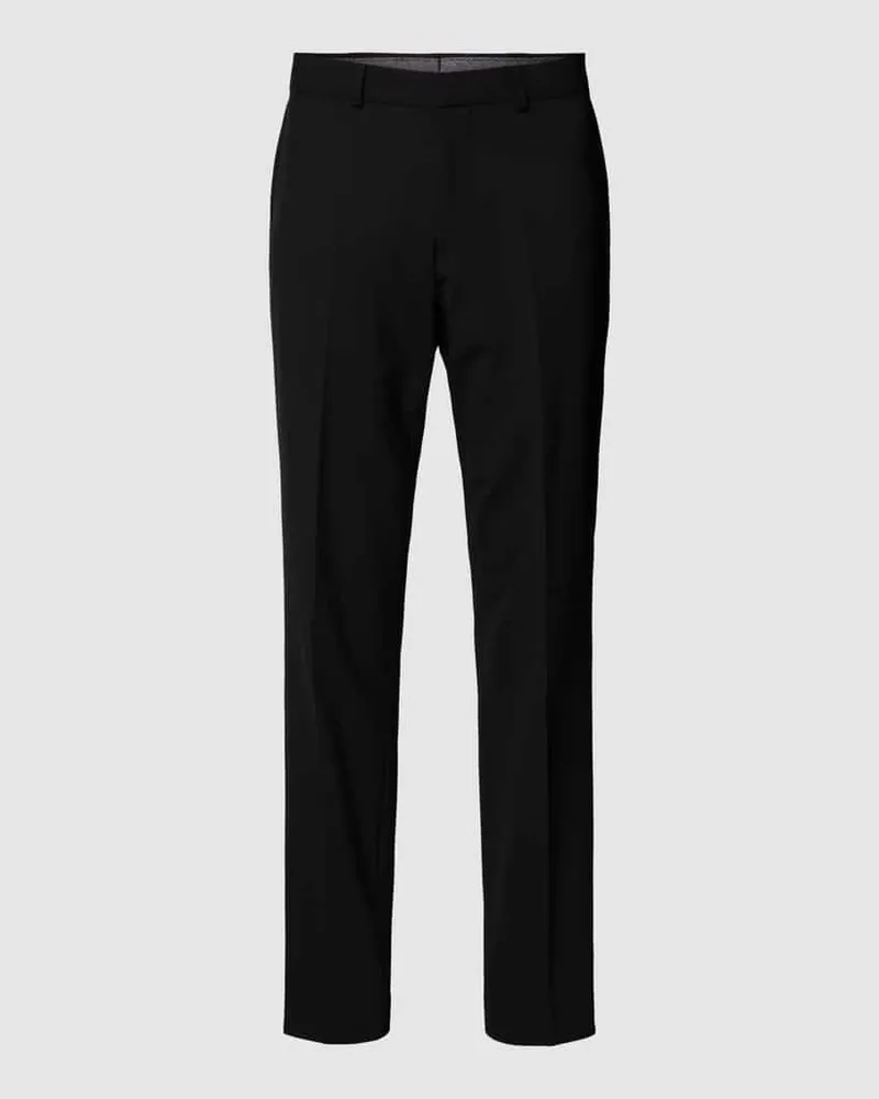 S.Oliver Slim Fit Anzughose mit Bügelfalten Modell 'OULTIMATE Black