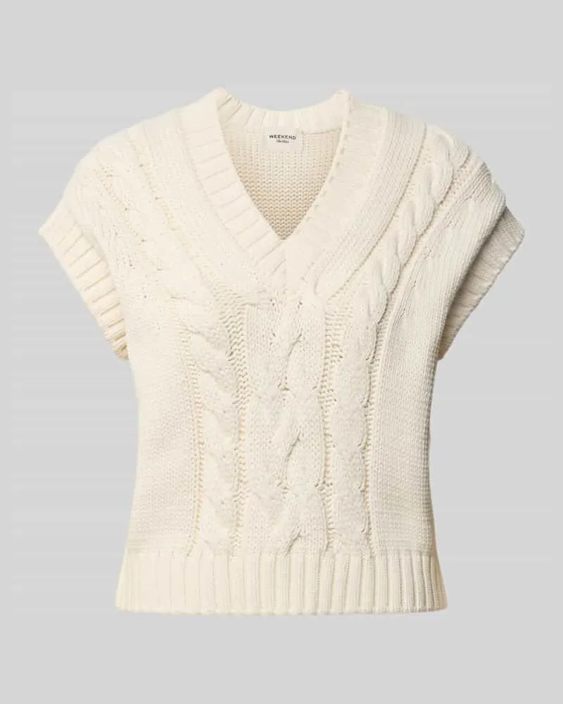 Max Mara Regular Fit Pullunder aus Baumwoll-Mix Modell 'PASCIA Offwhite