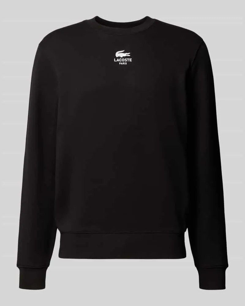 Lacoste Regular Fit Sweatshirt aus reiner Baumwolle Black