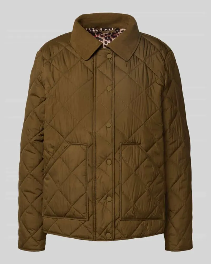 Christian Berg Steppjacke mit Strukturmuster Oliv