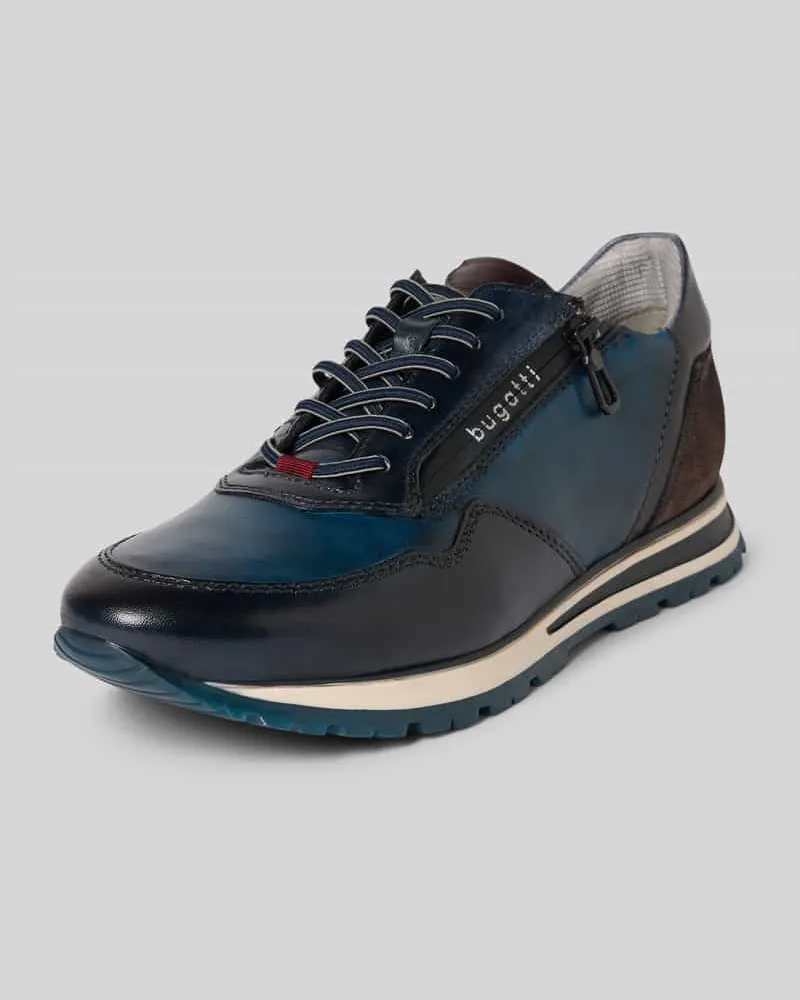 Bugatti Sneaker aus Leder mit Reißverschluss Modell 'Philip Marine