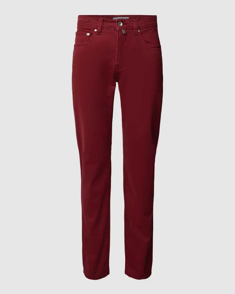 Pierre Cardin Hose mit unifarbenem Design und Slim Fit Rot