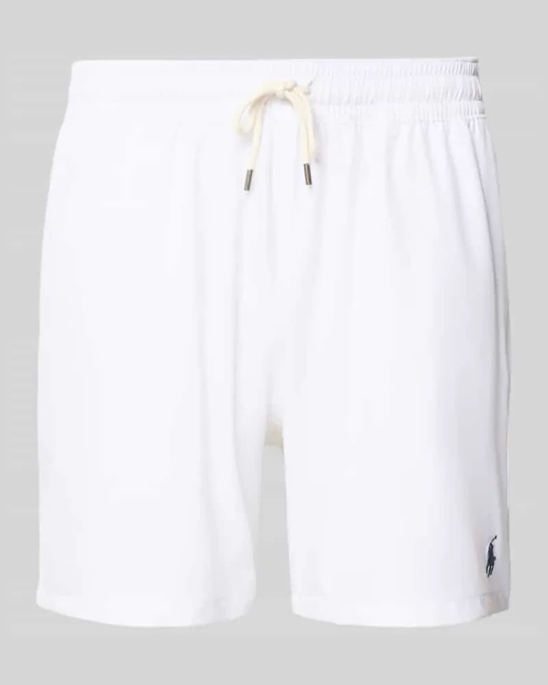 Ralph Lauren Badehose mit elastischem Bund Weiss